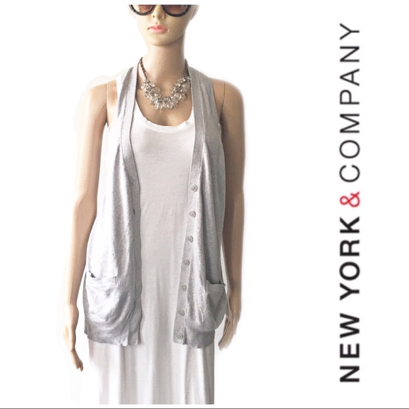 New York & Company Gray Cardigan Sweater Size S - Picture 8 of 8